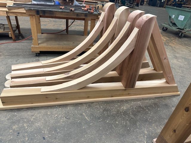 wooden brackets corbels and knee braces