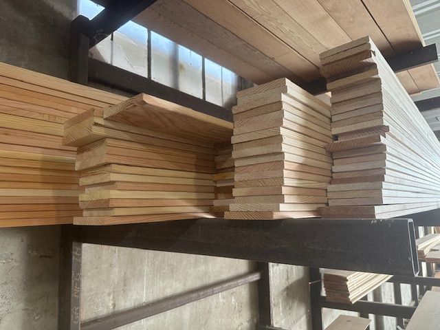 wood racks full of dimensional lumber