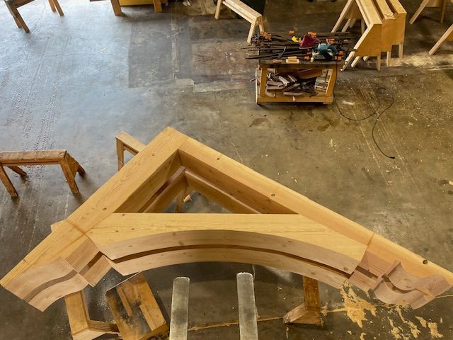 wooden brackets corbels and knee braces
