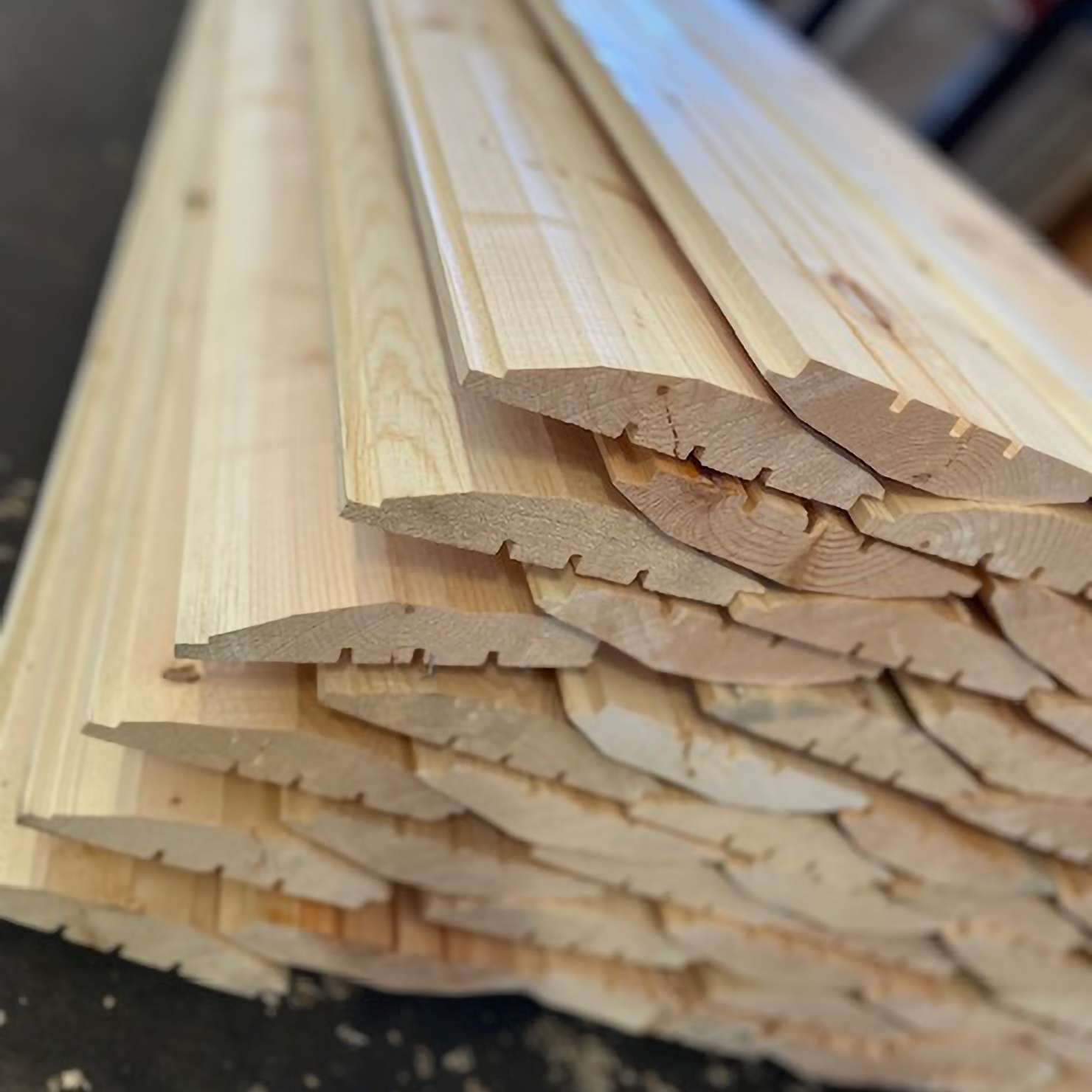 A stack of millwork