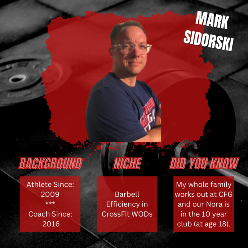 A picture of a man with the name mark sidorski on it