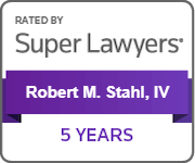 Robert m. stahl , iv is rated by super lawyers for 5 years.