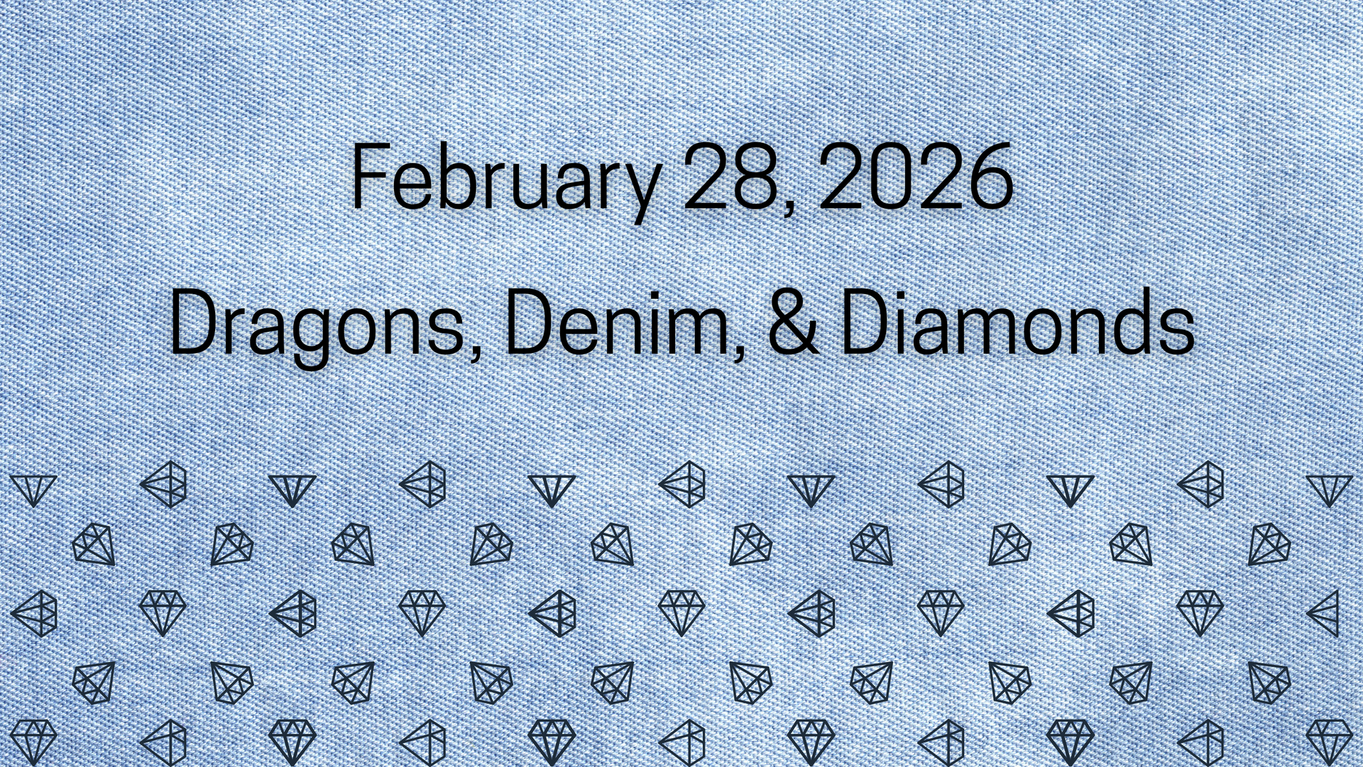 Dragons denim and diamonds bingo night fundraiser