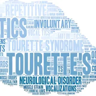 A word cloud of tourette syndrome