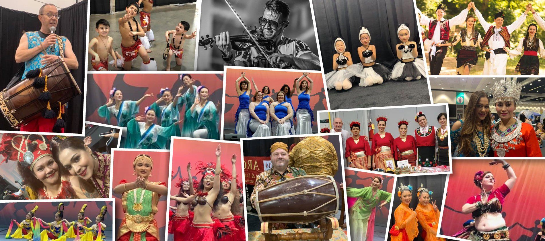 collage of performance arts from different cultures