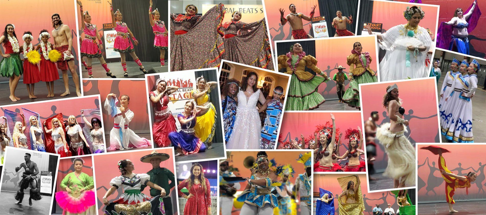 collage of cultural dance performances