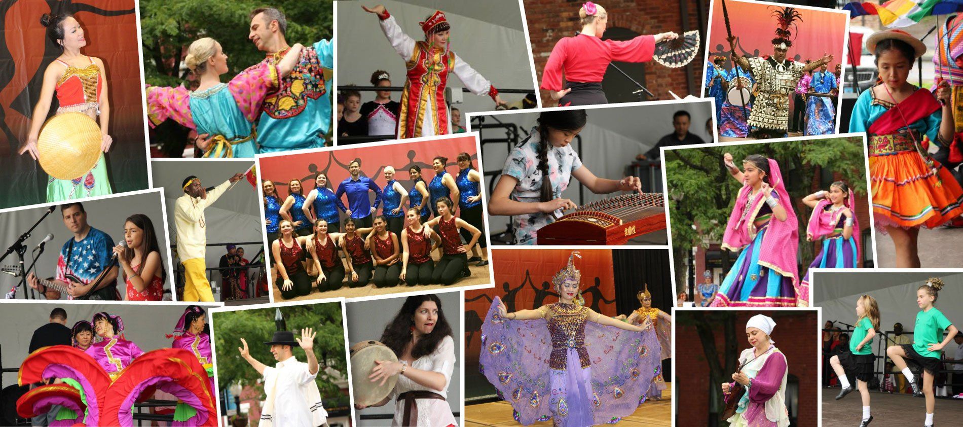 collage of various cultural performances