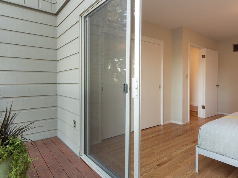 Glass doors leading onto a verandah in Cairns
