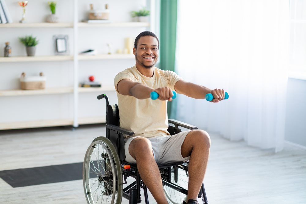 Patient Sitting in Wheelchair - Physiotherapist in Mountain Creek, QLD