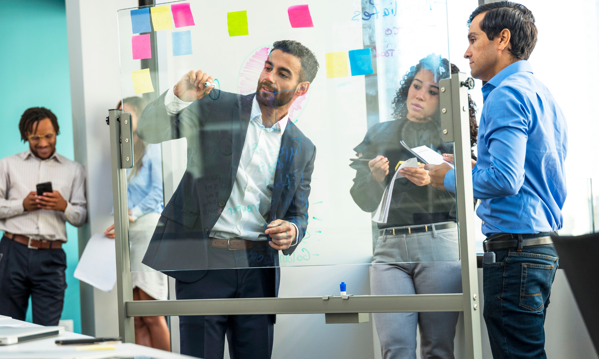 Healthcare executives and advisors discussing technology strategy