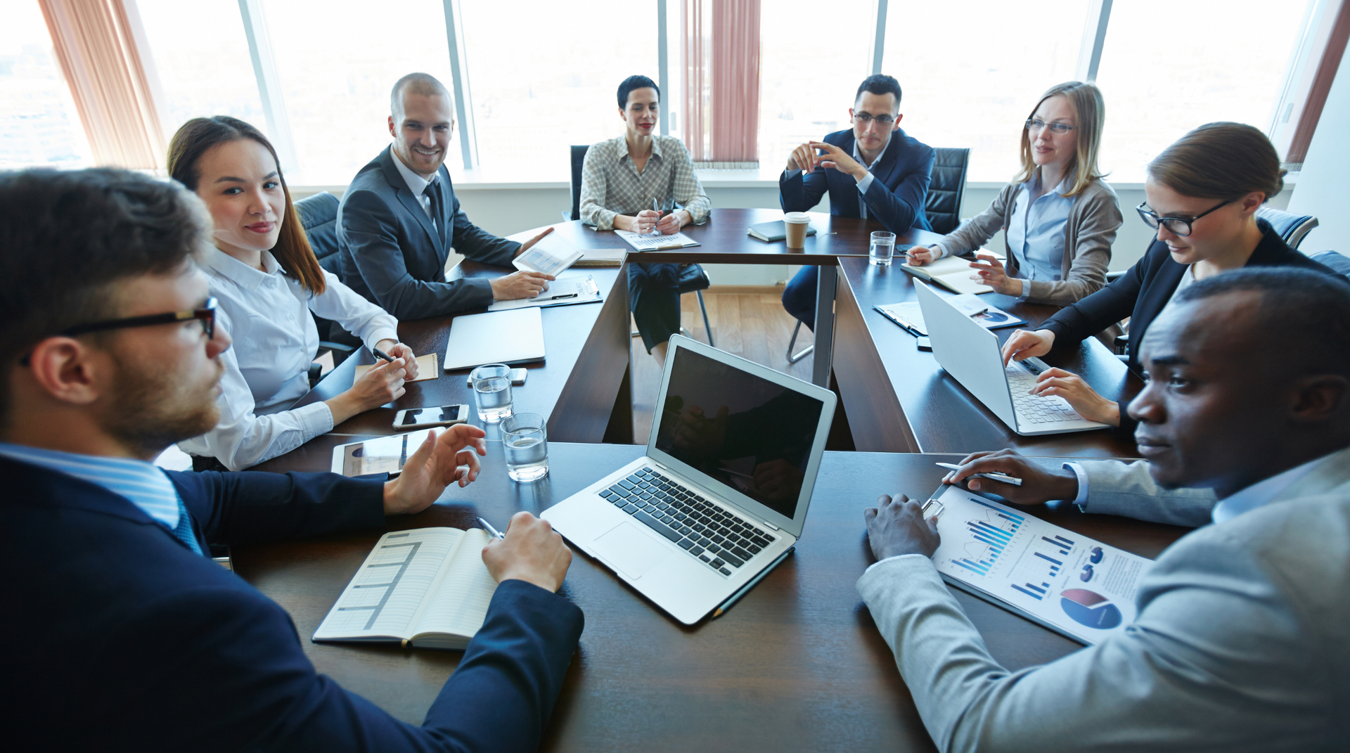 Healthcare professionals participating in an employee benefits discussion