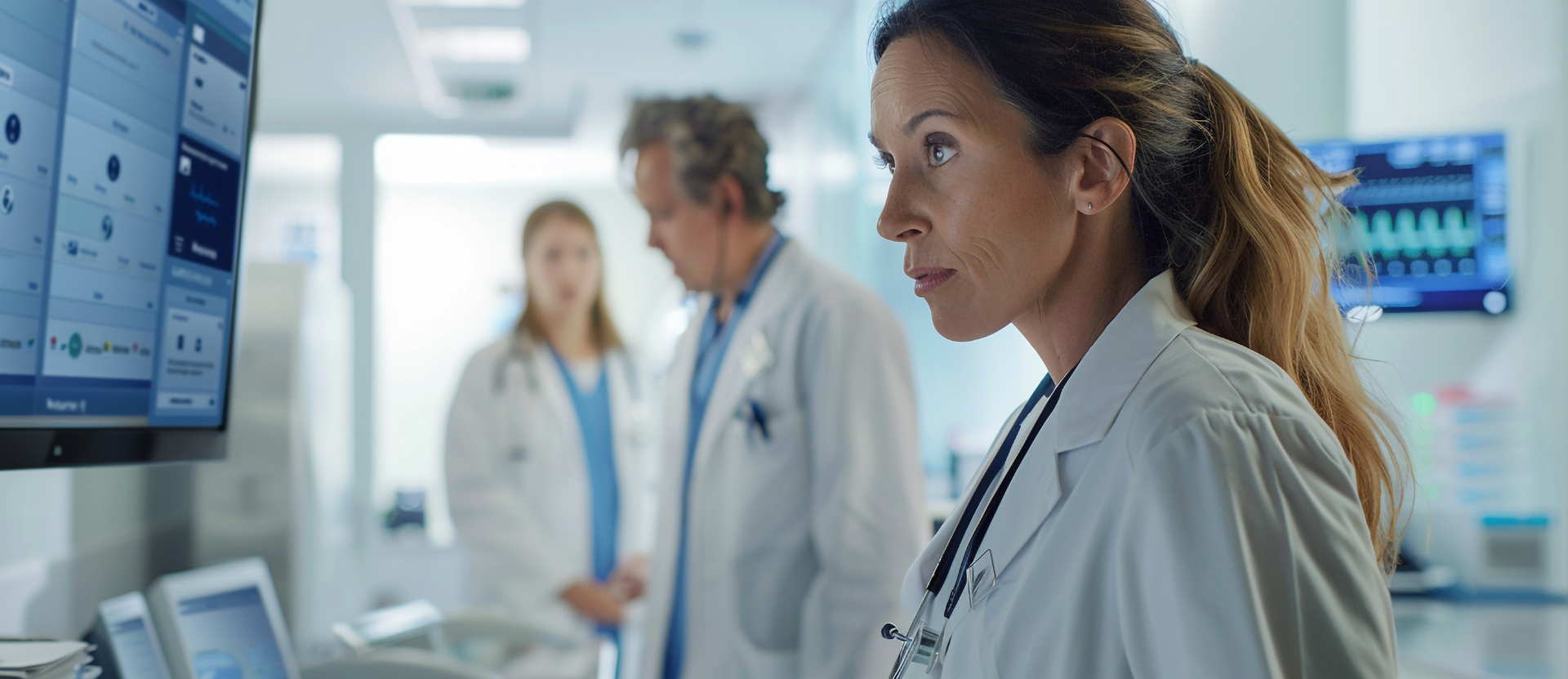 Clinician using technology systems to support continuous care operations