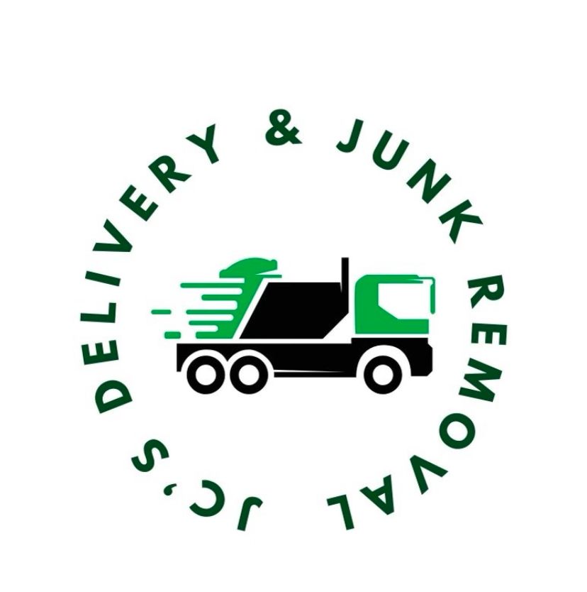 Green and black logo: truck, 