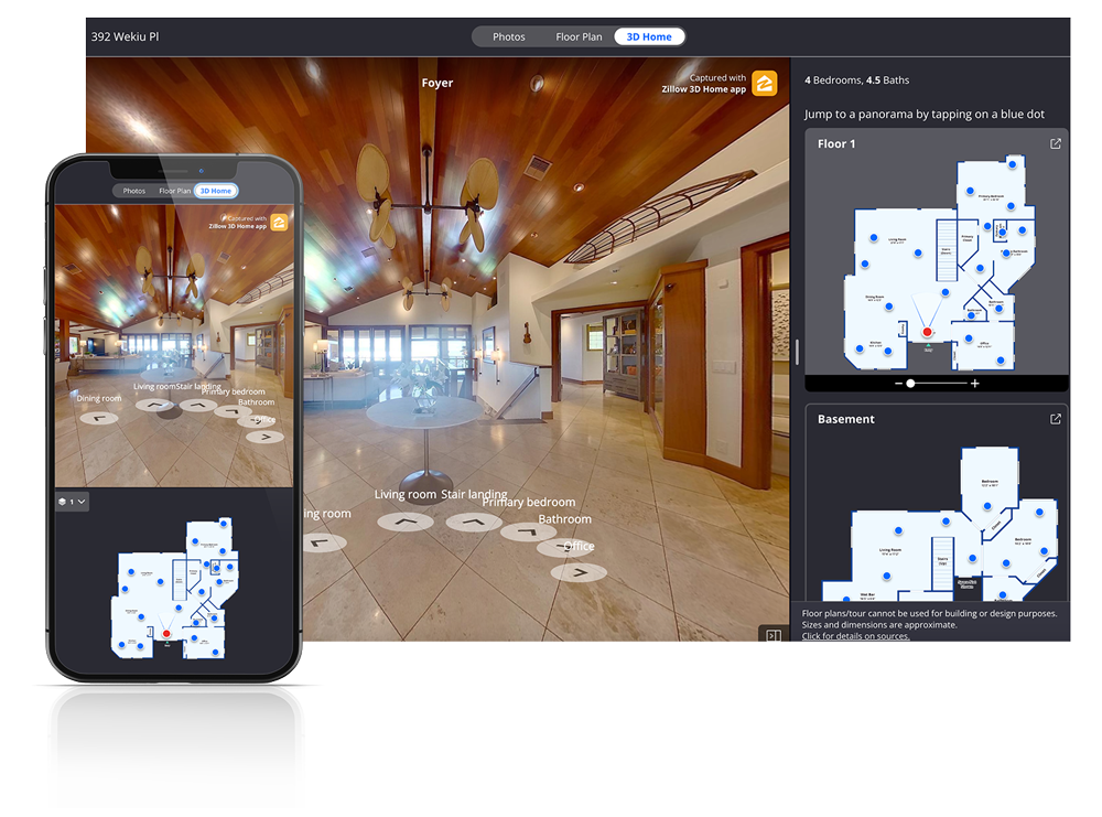3D Property tour mockup