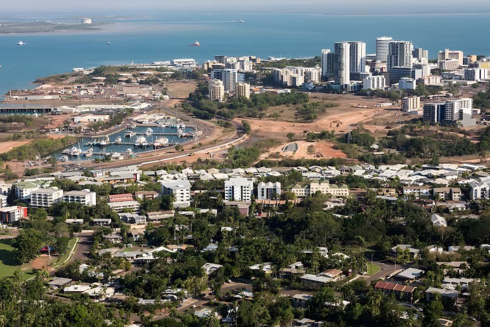 Cityscape of Darwin, Australia, With Harbor, Buildings, and Ocean — Quack Pest Control in Stuart Park, NT