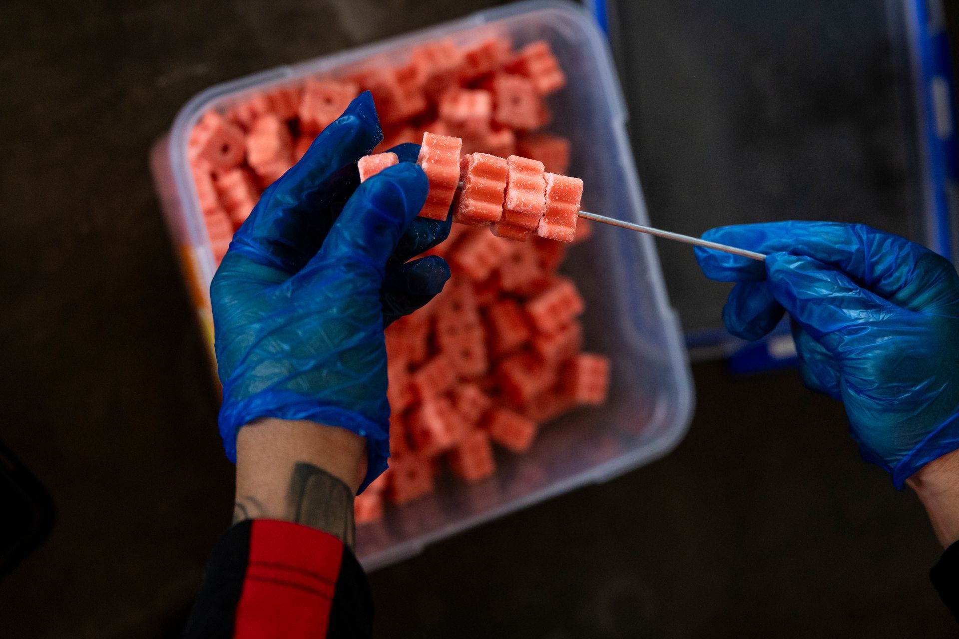 A Man Spraying Pest Solution On Construction Site — Quack Pest Control in Winnellie, NT