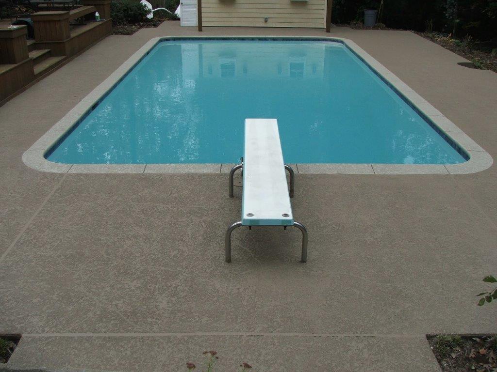Backyard With Swimming Pool — Jamestown, NC — Decorative Concrete Unlimited Inc