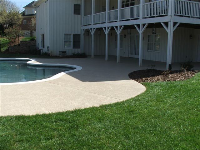 House View With Swimming Pool — Jamestown, NC — Decorative Concrete Unlimited Inc