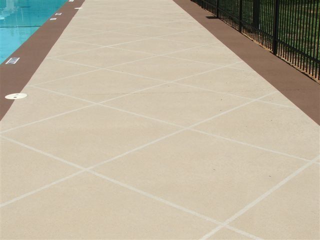 Wide Side Walk Pool Deck — Jamestown, NC — Decorative Concrete Unlimited Inc