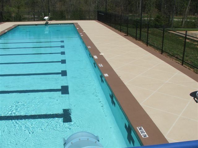Swimming Pool With Line — Jamestown, NC — Decorative Concrete Unlimited Inc
