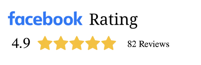 Facebook rating: 4.9 stars, 82 reviews.