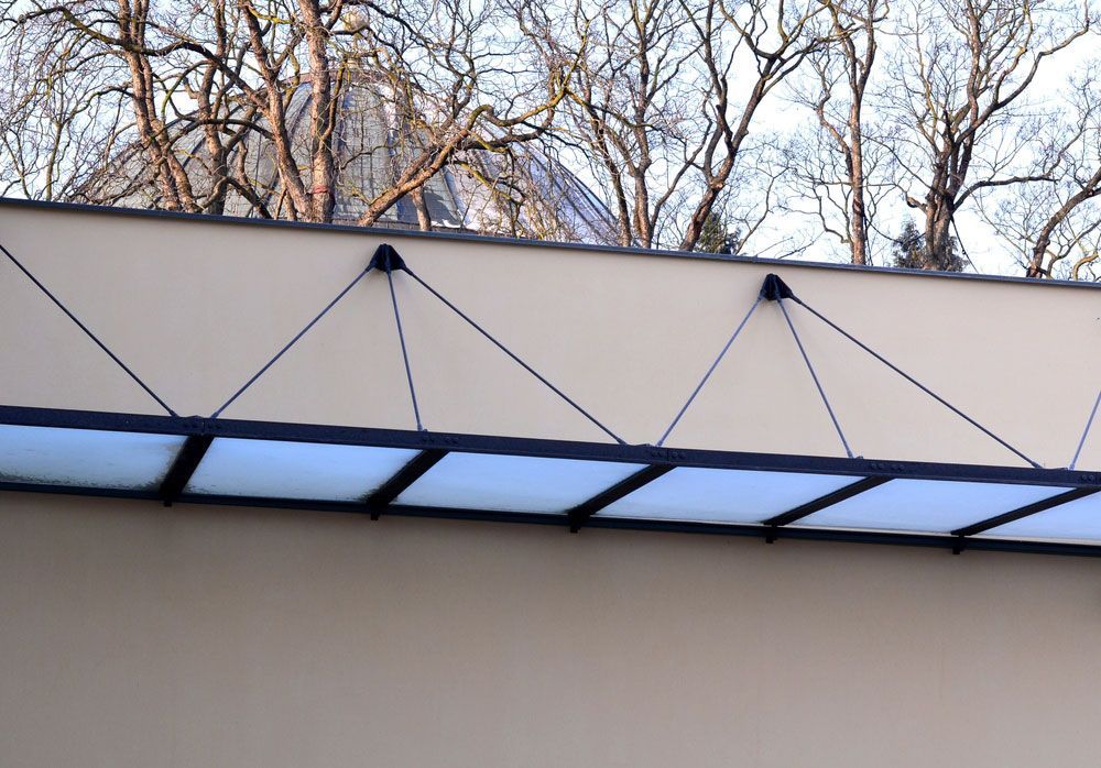 Strut And Protects The Entrance Area From Rain And Snow, Glass — Glass Repairs & Installations in Scone, NSW