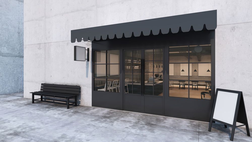 Front View Cafe Shop — Glass Repairs & Installations in Taminda, NSW