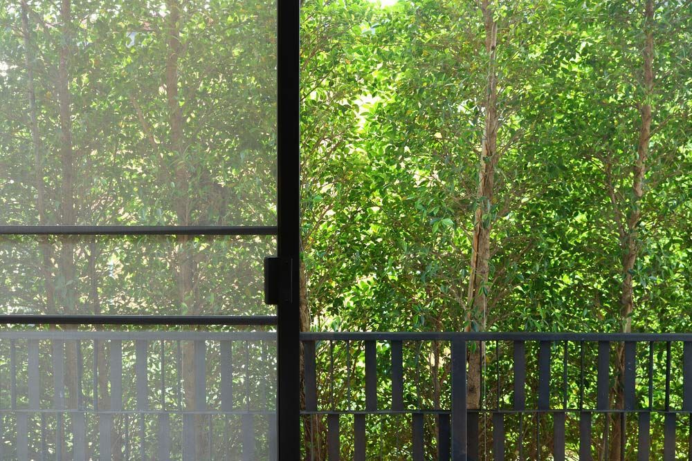 Sliding door with security screen