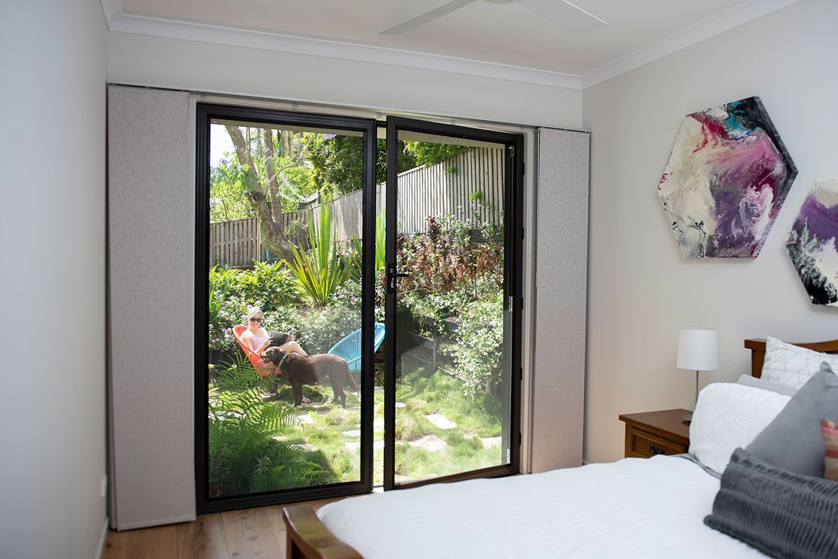 Window And Door Black Aluminum On Wall — Windows & Doors in Taminda, NSW