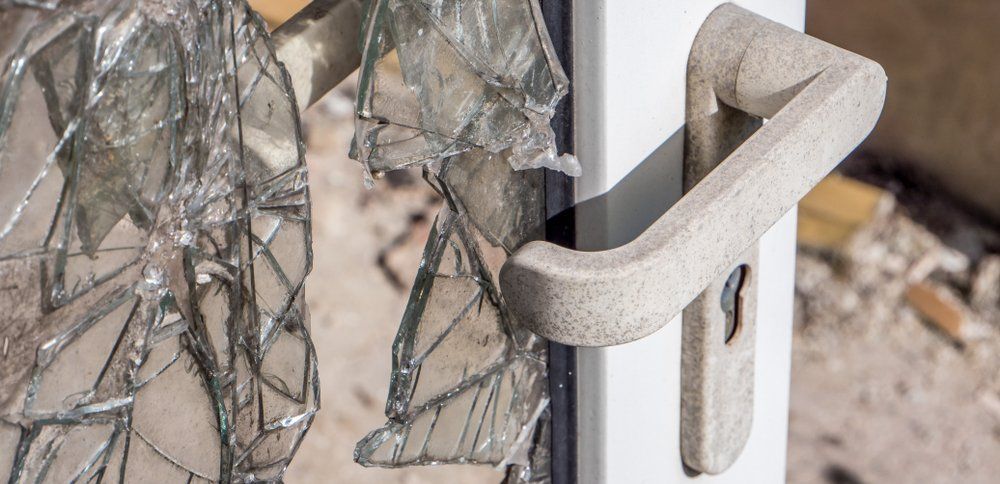 Broken Glass And Window — Glass Repairs & Installations in Taminda, NSW