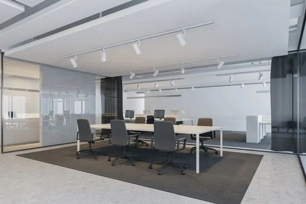 Office With Glass Partition — Commercial Shop Fronts in Taminda, NSW