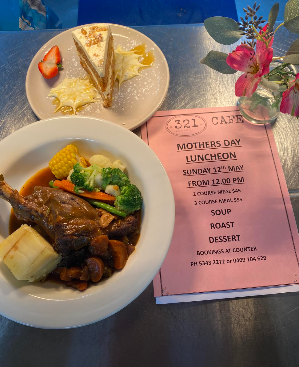 Beef Rump and Vegetable Dish for Mothers Day Luncheon — 321 Cafe in Learmonth, VIC