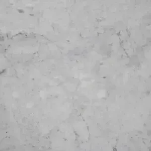 White and gray marble-like surface with veining and speckled texture.