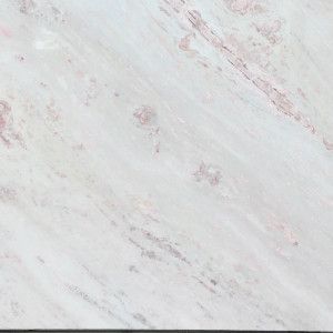 White marble with light pink veins, diagonal pattern.