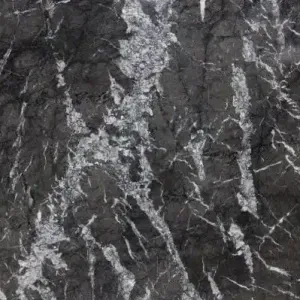 Black marble with white veining.