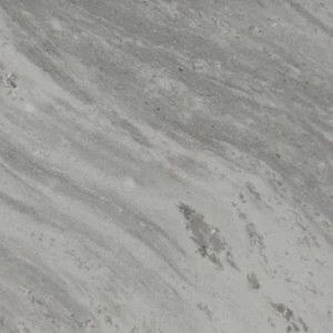 Gray marble countertop with light and dark swirling veins.