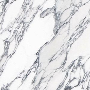 White marble with grey veining.