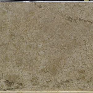 Tan marble slab with subtle veining and natural variations in color.