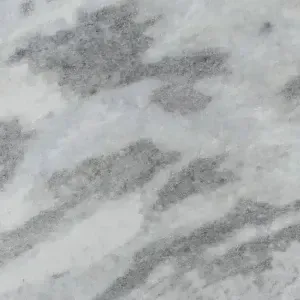 White marble with gray veining.