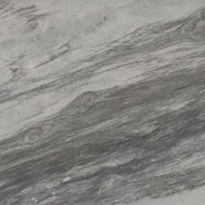 Gray marble surface with swirling patterns.