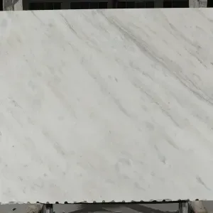 White marble slab with subtle gray veining.