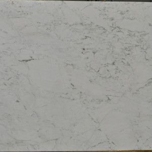 White countertop with grey veining.