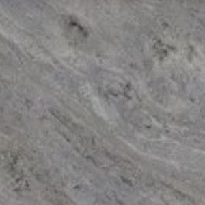 Gray marble surface with swirled patterns and dark spots.