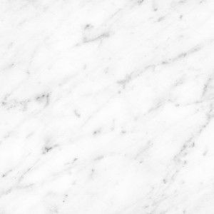 White marble surface with gray veining.