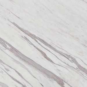 White marble with gray veining.
