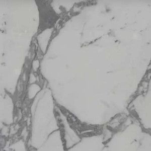 White marble surface with gray veining.