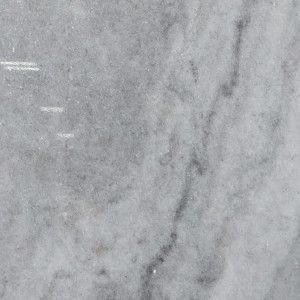 Gray and white marble surface with dark gray veining.
