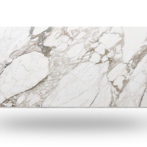White marble tile with gray veining.