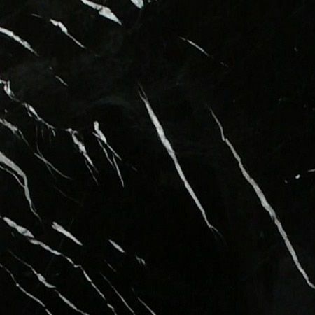 Black marble with white veining.