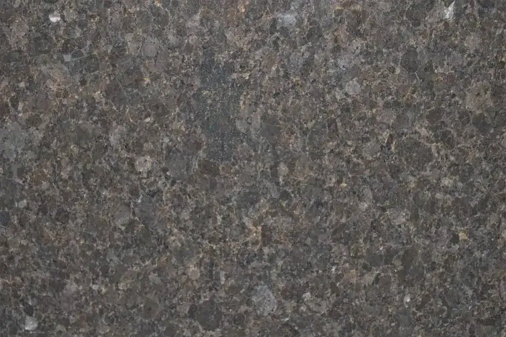 Dark gray granite countertop with speckled patterns.